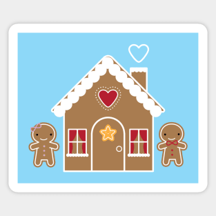 Kawaii Christmas Gingerbread House Sticker